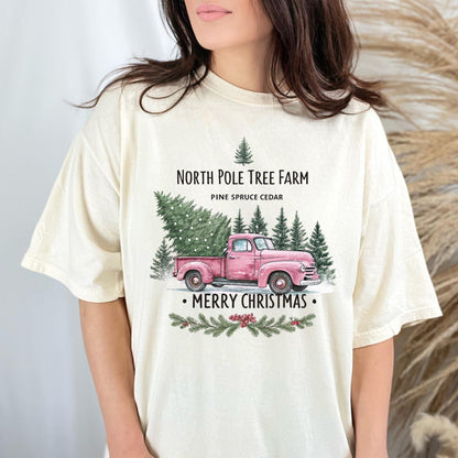 North Pole Christmas Shirt, Tree Farm Tee, Xmas Party Tee, North Pole Lover Shirt, Holiday Gift Shirt