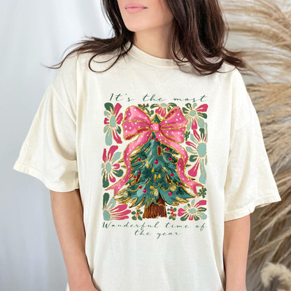 It's The Most Wonderful Time of the Year Christmas Shirt, Cute Christmas Tree Tee, Holiday Shirt, Festive Winter Shirt
