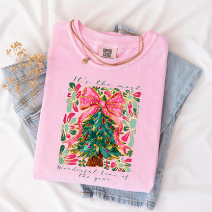 It's The Most Wonderful Time of the Year Christmas Shirt, Cute Christmas Tree Tee, Holiday Shirt, Festive Winter Shirt