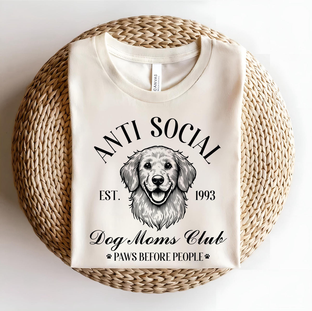 Antisocial Dog Moms Club Shirt: Funny Dog Lover Tee