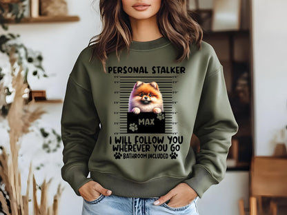 Custom Dog Breed 'Personal Stalker' Shirt: Personalized Dog Name Hoodie