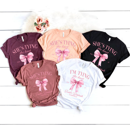 Tying the Knot Tee: Bachelorette Party Bridal Shirt