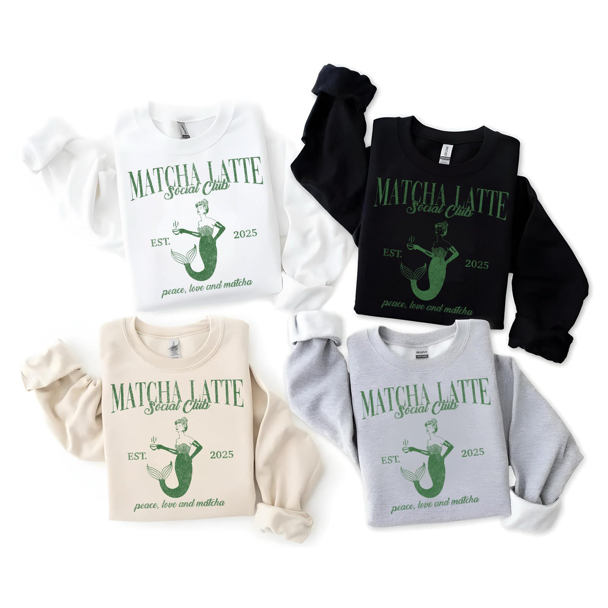 Matcha Latte Club Sweatshirt: Mermaid Iced Coffee Tee