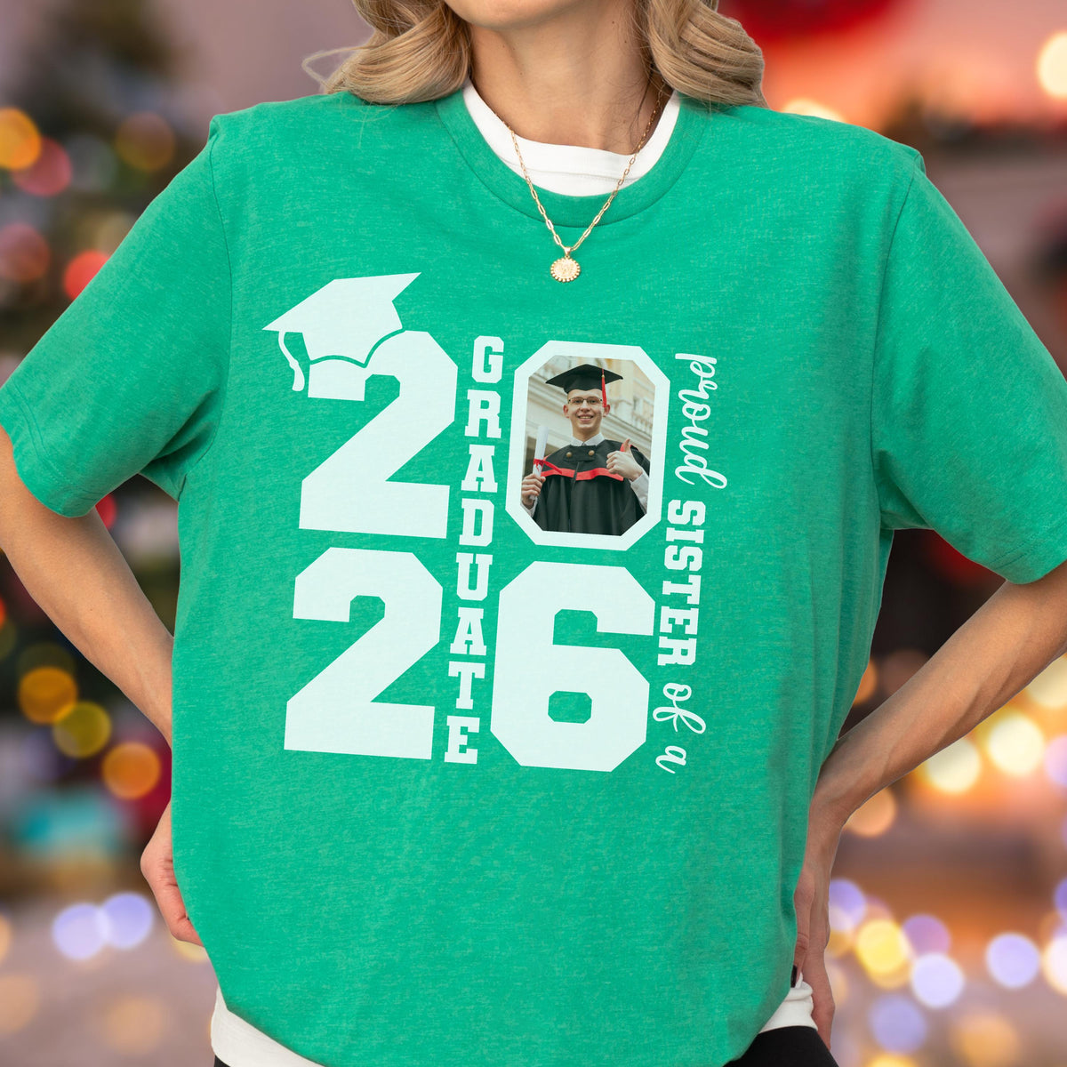 Personalized Family Graduation Shirt, Proud Family Photo Class of 2026 Graduate Gift, Custom Senior T-Shirt