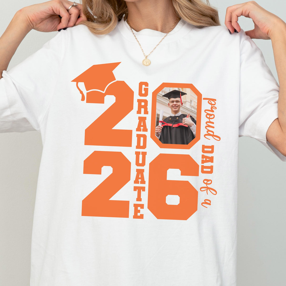 Personalized Family Graduation Shirt, Proud Family Photo Class of 2026 Graduate Gift, Custom Senior T-Shirt