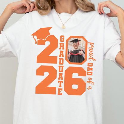Personalized Family Graduation Shirt, Proud Family Photo Class of 2026 Graduate Gift, Custom Senior T-Shirt