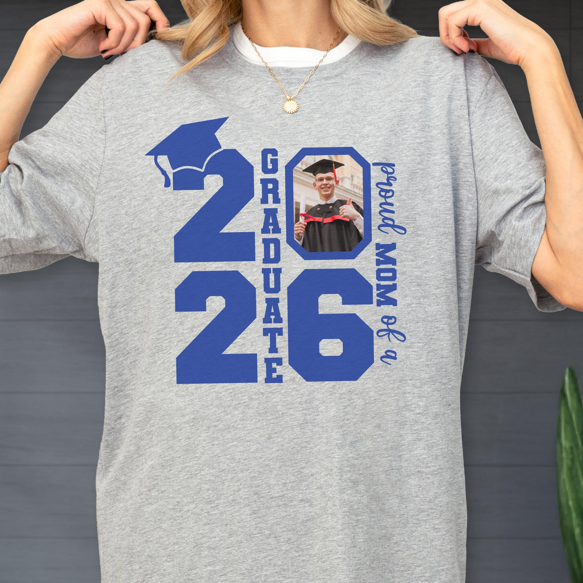 Personalized Family Graduation Shirt, Proud Family Photo Class of 2026 Graduate Gift, Custom Senior T-Shirt
