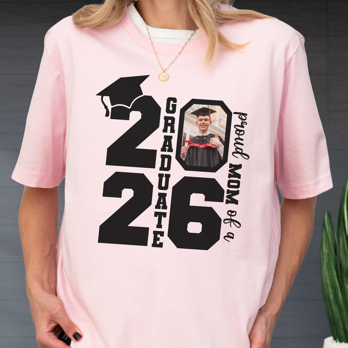 Personalized Family Graduation Shirt, Proud Family Photo Class of 2026 Graduate Gift, Custom Senior T-Shirt