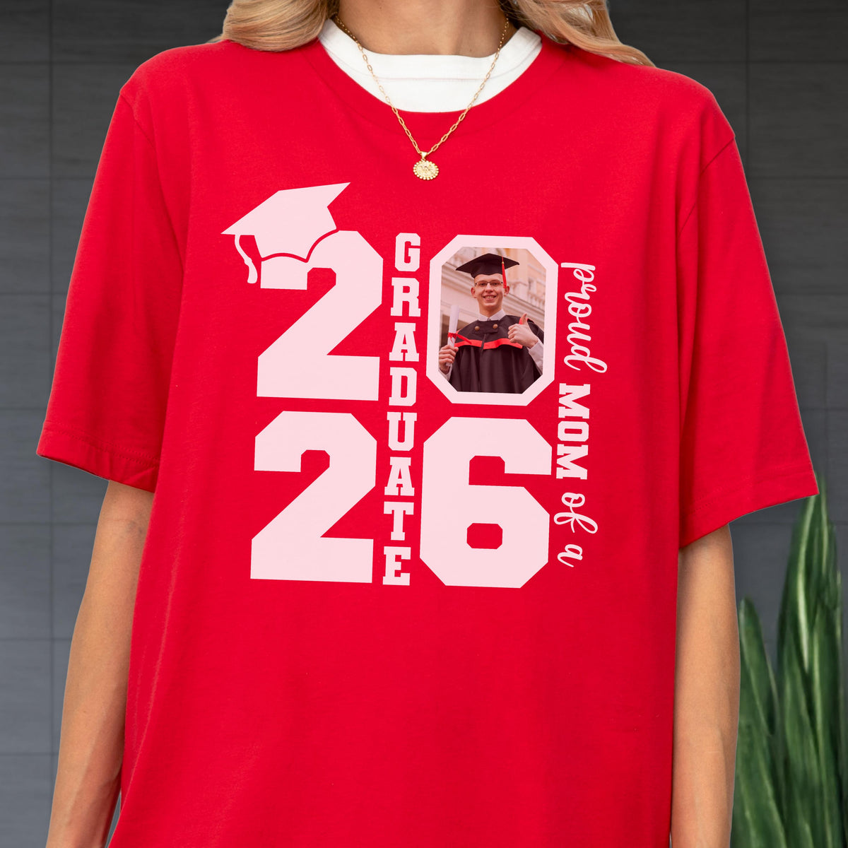 Personalized Family Graduation Shirt, Proud Family Photo Class of 2026 Graduate Gift, Custom Senior T-Shirt