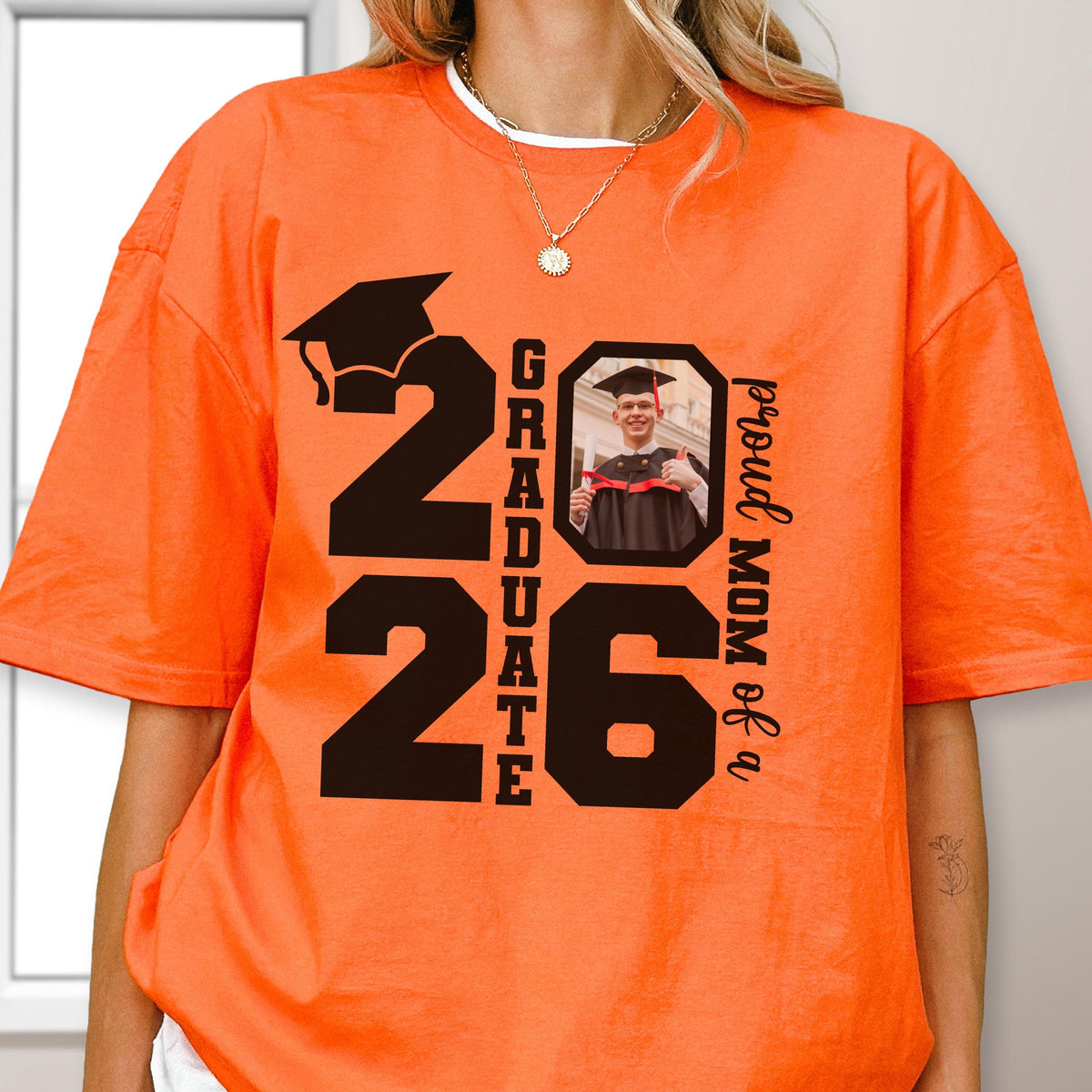 Personalized Family Graduation Shirt, Proud Family Photo Class of 2026 Graduate Gift, Custom Senior T-Shirt