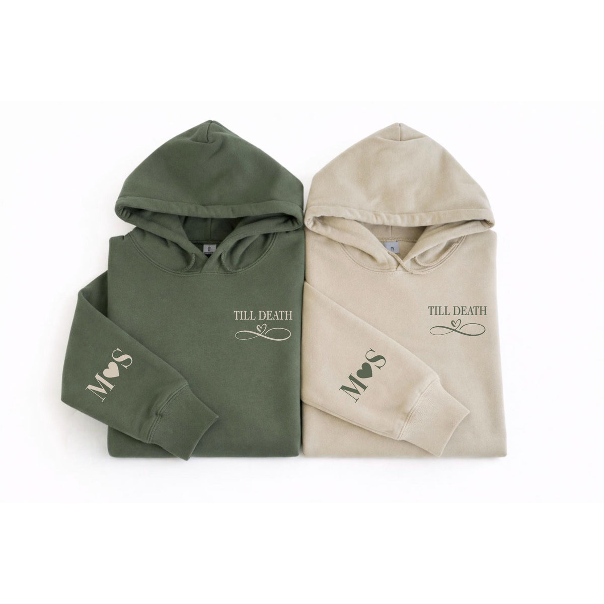 Custom Till Death Roman Numeral Date Hoodie, Matching Couple Sweatshirt, Personalized Initials