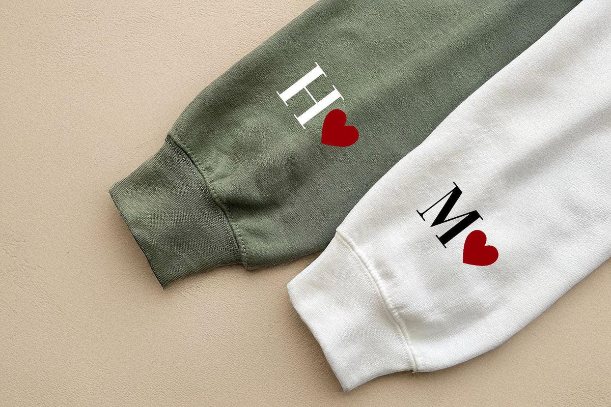 Custom Roman Numeral Date Sweatshirt & Hoodie, Matching Couples Valentine’s Day Gift, Personalized Anniversary Hoodie with Initials