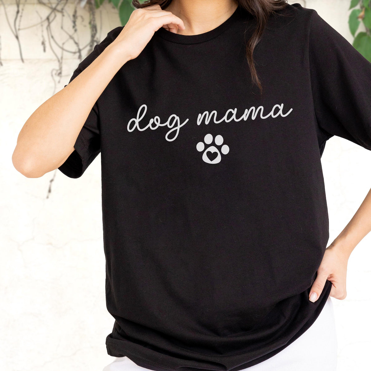 Dog Mom Shirt, Paw Print Dog Lover Gift, For Women Pet Mama Graphic Tee, Happy Mothers Day Gift
