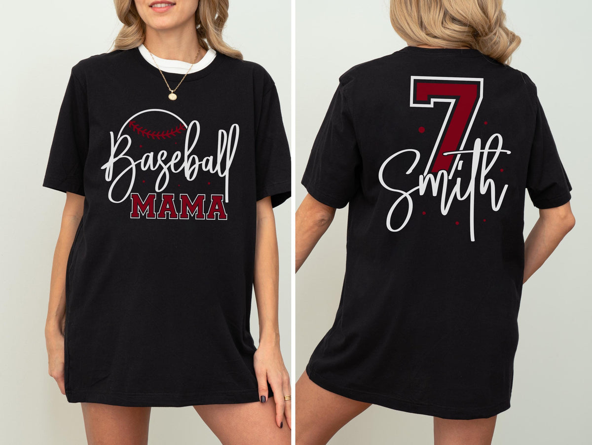 Custom Baseball Mom Shirt – Personalized Senior Baseball Mama Tee