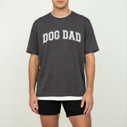 Dog Dad Varsity Tee, Retro Pet Lover Shirt