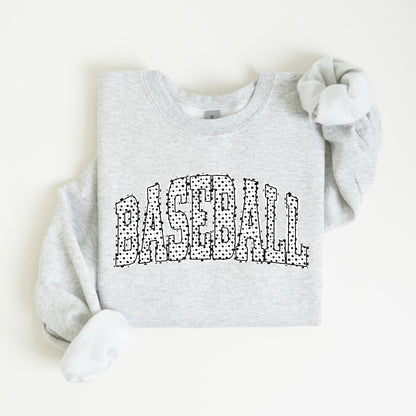 Baseball Dots Sweatshirt & Hoodie, Sporty Polka Dot Baseball Pullover, Cute Game Day Outfit, Softball Mom Fan Gift