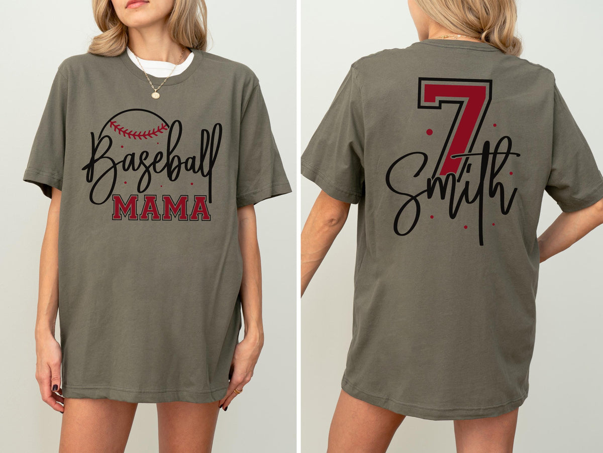 Custom Baseball Mom Shirt – Personalized Senior Baseball Mama Tee