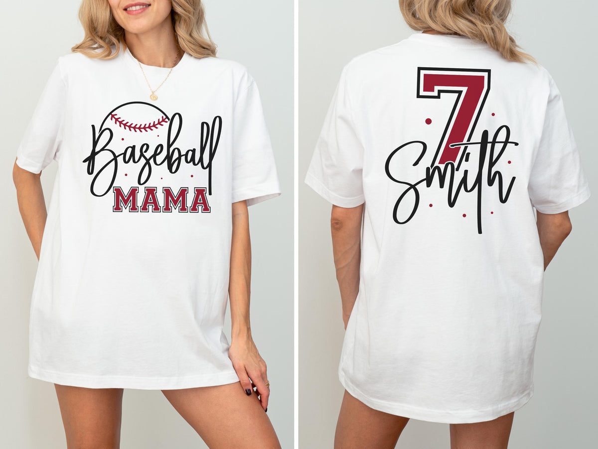 Custom Baseball Mom Shirt – Personalized Senior Baseball Mama Tee