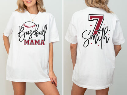 Custom Baseball Mom Shirt – Personalized Senior Baseball Mama Tee