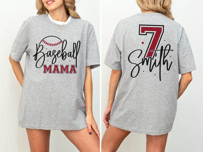 Custom Baseball Mom Shirt – Personalized Senior Baseball Mama Tee