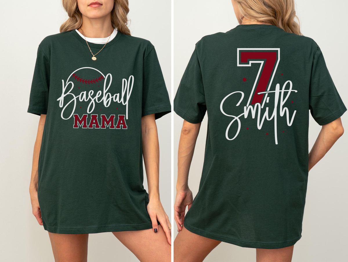 Custom Baseball Mom Shirt – Personalized Senior Baseball Mama Tee