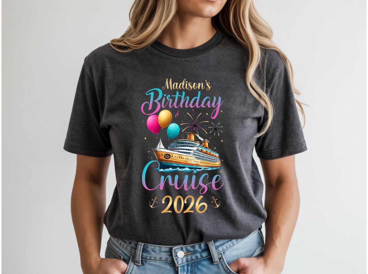 Birthday Cruise Crew Shirt, Friends & Family Cruise Tee, Custom 2026 Trip Crewneck, Group Vacation Sweatshirt