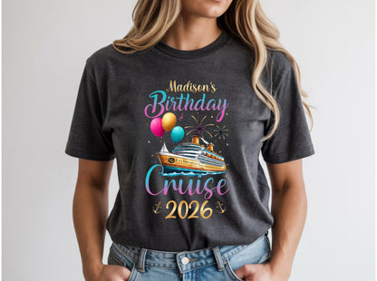 Birthday Cruise Crew Shirt, Friends & Family Cruise Tee, Custom 2026 Trip Crewneck, Group Vacation Sweatshirt