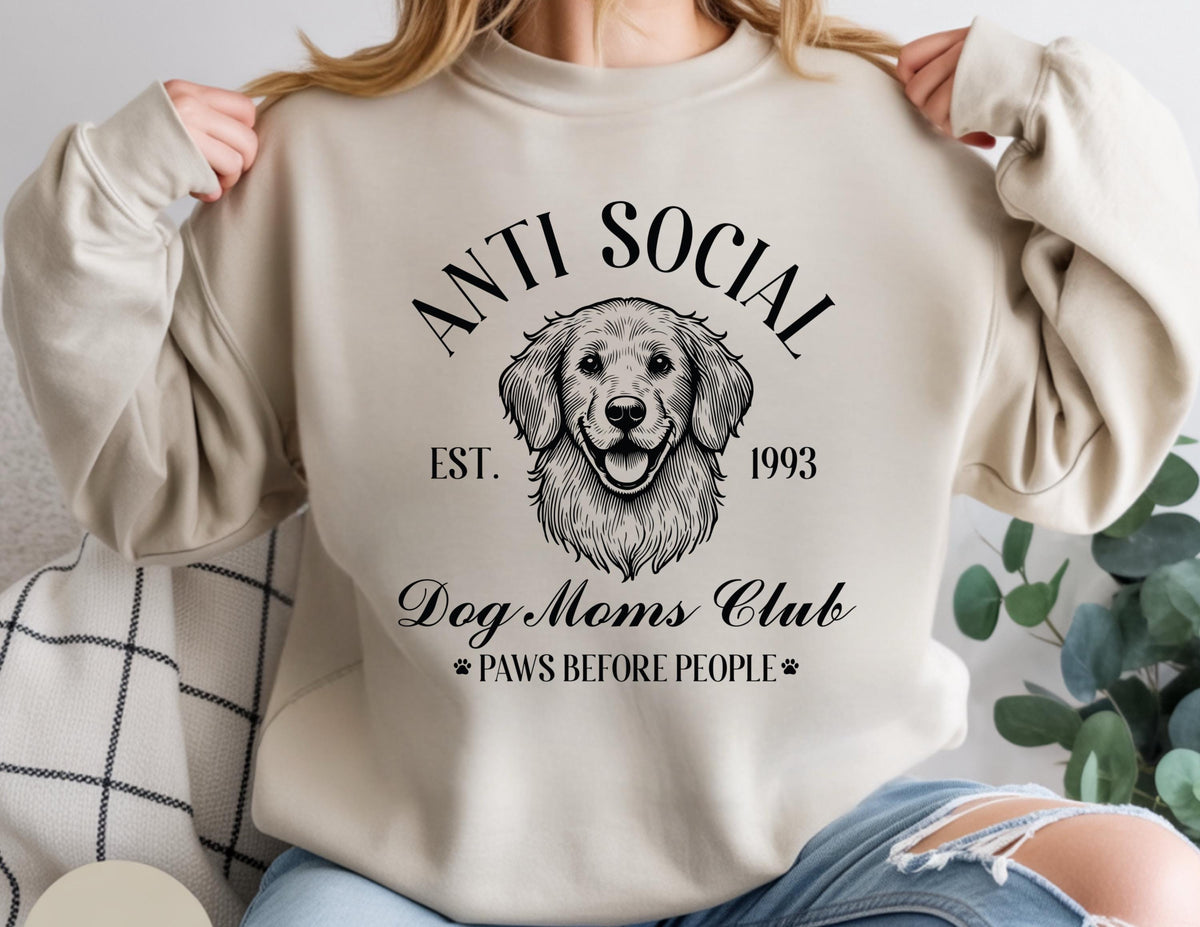 Antisocial Dog Moms Club Shirt: Funny Dog Lover Tee