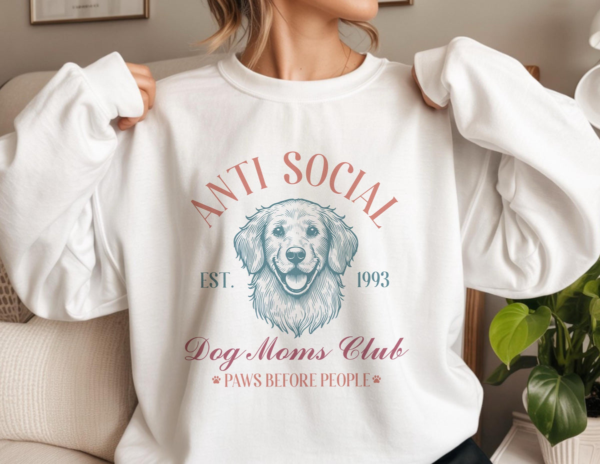 Antisocial Dog Moms Club Shirt: Funny Dog Lover Tee