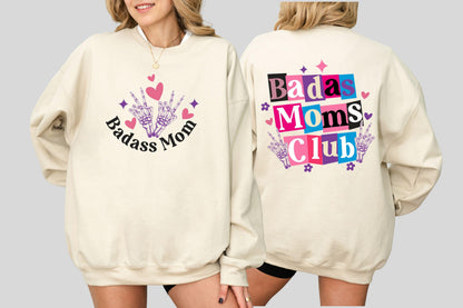 Badass Mamas Club Shirt, Cool Mom Tee, Edgy Motherhood Sweatshirt, Funny Mom Gift Shirt
