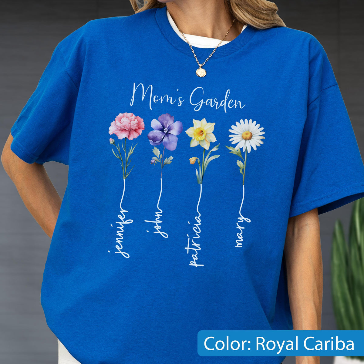 Comfort Colors® Birth Month Flowers and Names Shirt, Mothers Day Shirt, Custom Grandma Garden Gift, Personalized Floral Tee, Mama Garden Top