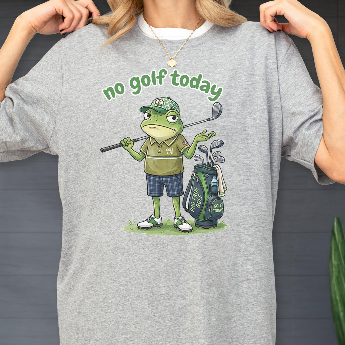No Golf Today Frog Shirt, Funny Golf Tee, Dad T-Shirt, Golfer Gift, Cute Frog Graphic Tee, Golf Lover Gift for Men