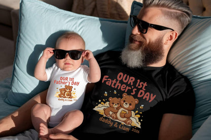 Our First Father's Day Together Shirt, Personalized Father's Day Shirt, Custom Father's Day Matching Shirt, 1st Fathers Day