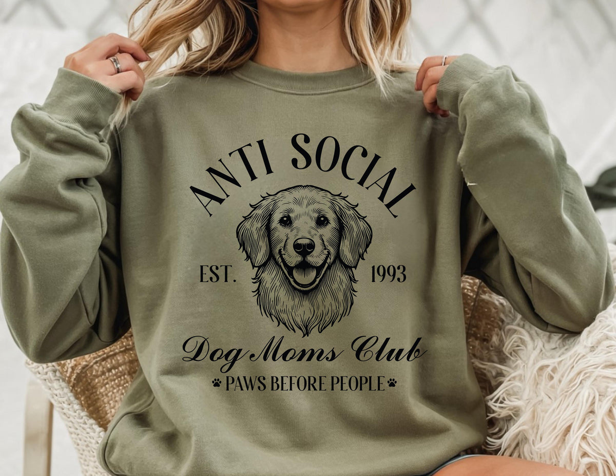 Antisocial Dog Moms Club Shirt: Funny Dog Lover Tee