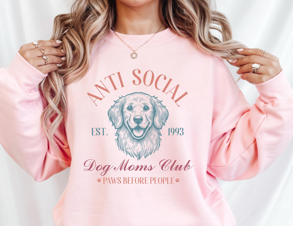 Antisocial Dog Moms Club Shirt: Funny Dog Lover Tee
