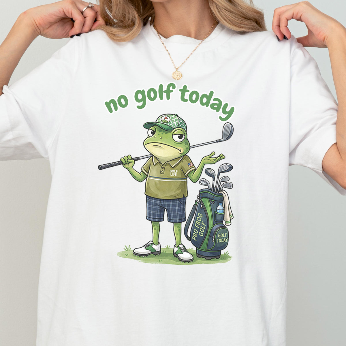 No Golf Today Frog Shirt, Funny Golf Tee, Dad T-Shirt, Golfer Gift, Cute Frog Graphic Tee, Golf Lover Gift for Men