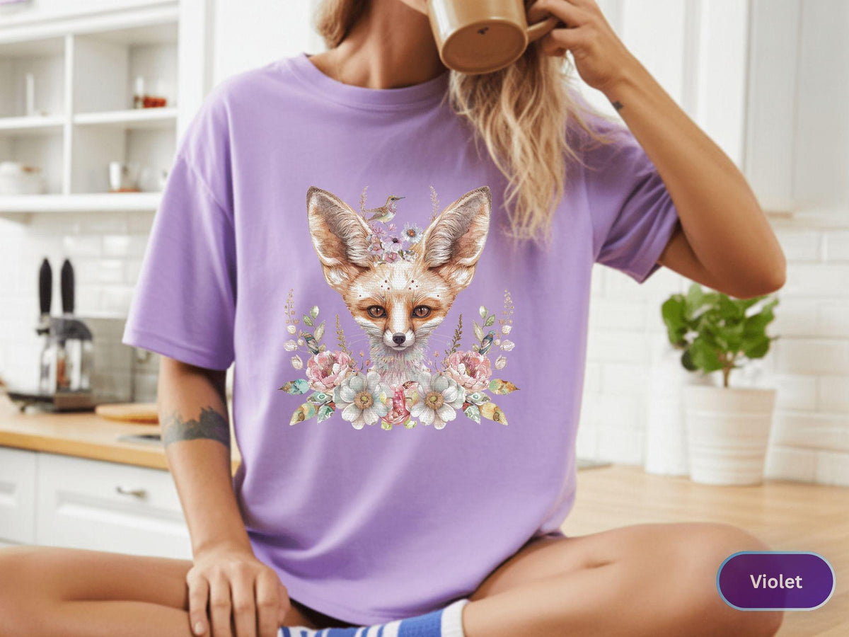 Boho Fox Shirt, Woodland Animal Tee, Aesthetic Nature Sweatshirt, Cute Fox Gift Shirt