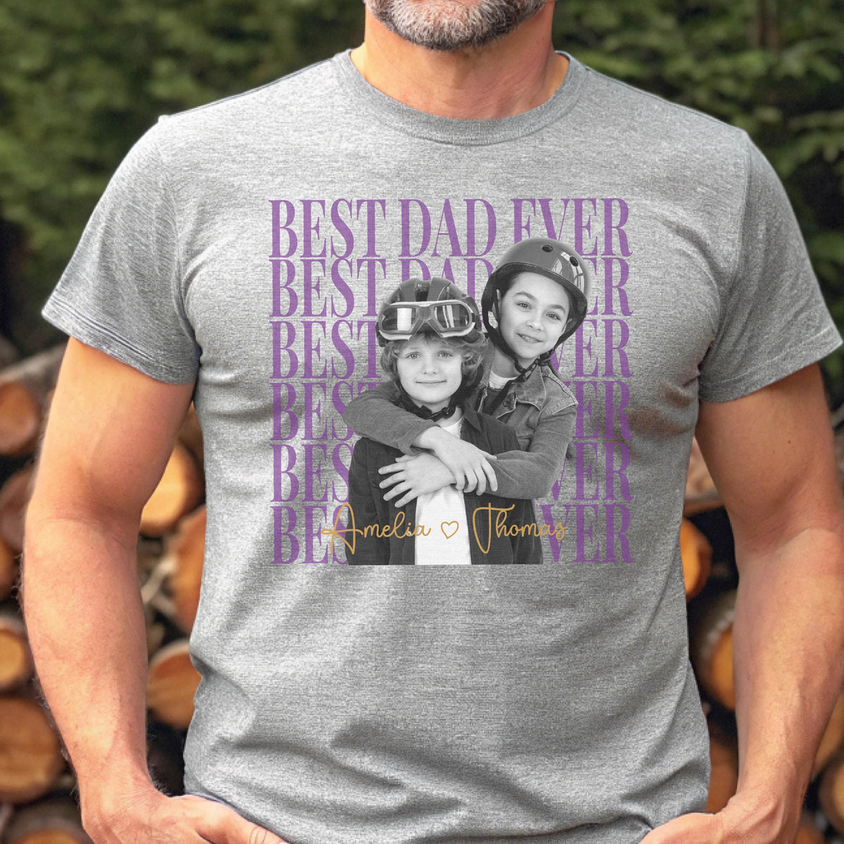 Custom Photo Best Dad Ever Shirt, Personalized Father Gift, Photo T-Shirt For Dad, Father's Day Gift From Kids