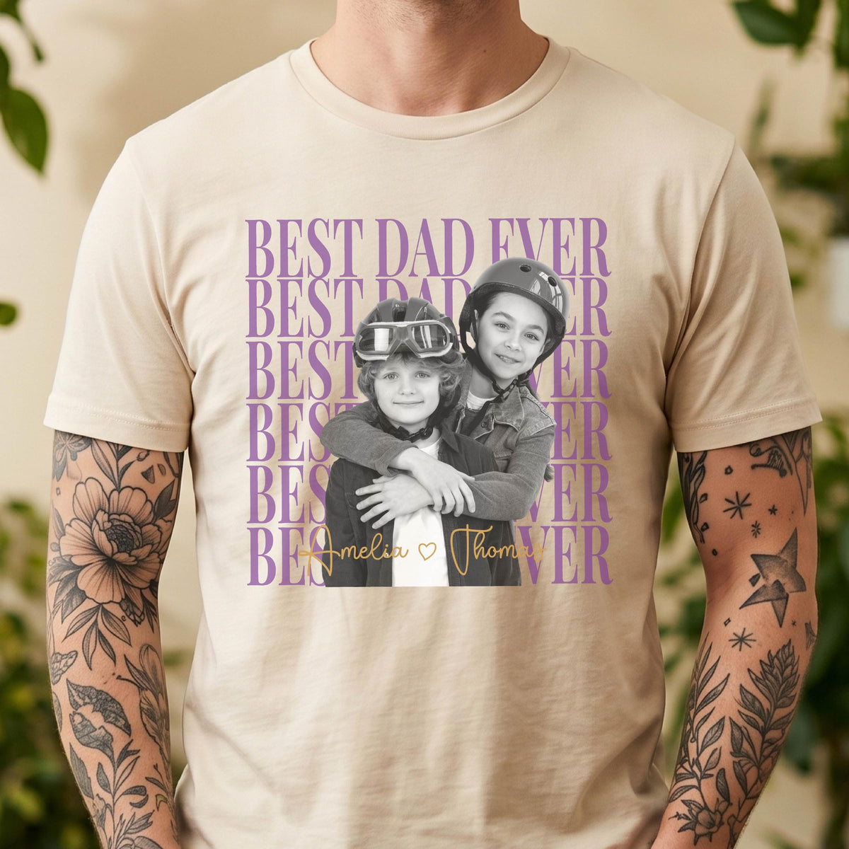 Custom Photo Best Dad Ever Shirt, Personalized Father Gift, Photo T-Shirt For Dad, Father's Day Gift From Kids