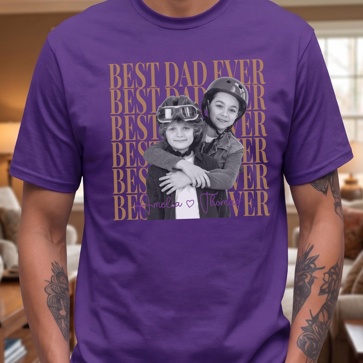 Custom Photo Best Dad Ever Shirt, Personalized Father Gift, Photo T-Shirt For Dad, Father's Day Gift From Kids