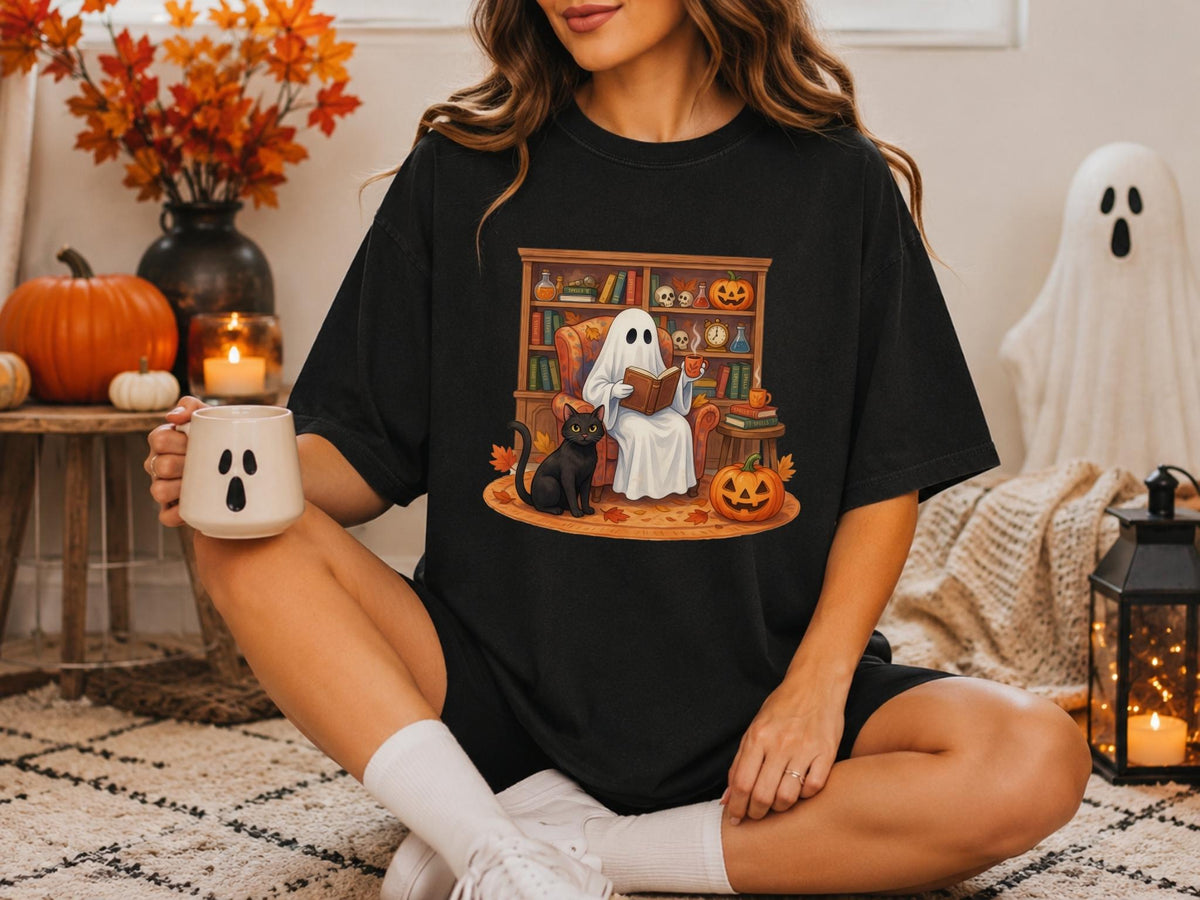 Bookworm Boo Shirt, Ghost Reading Books Tee, Halloween Librarian Sweatshirt, Teacher Book Lover Gift