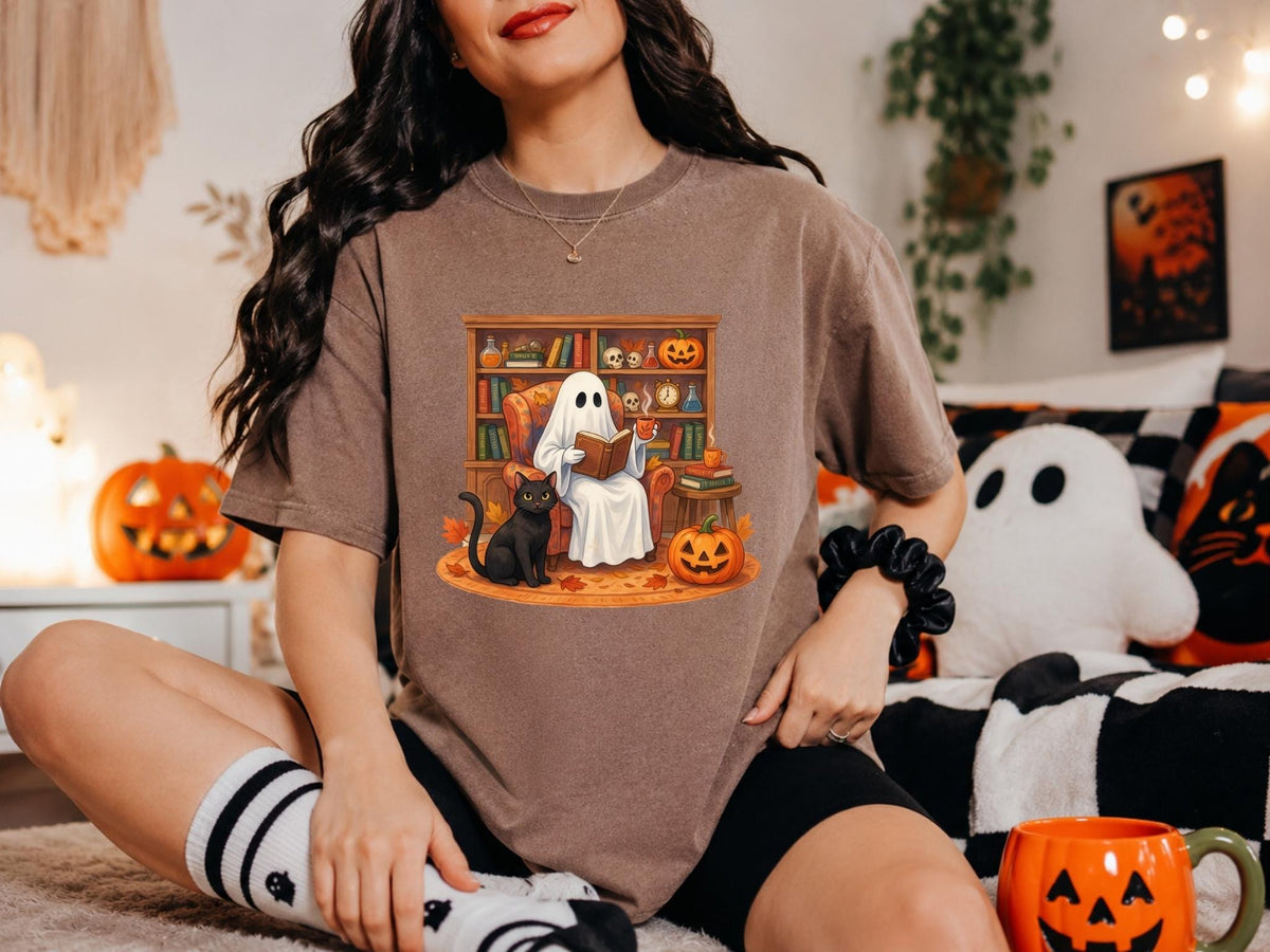 Bookworm Boo Shirt, Ghost Reading Books Tee, Halloween Librarian Sweatshirt, Teacher Book Lover Gift