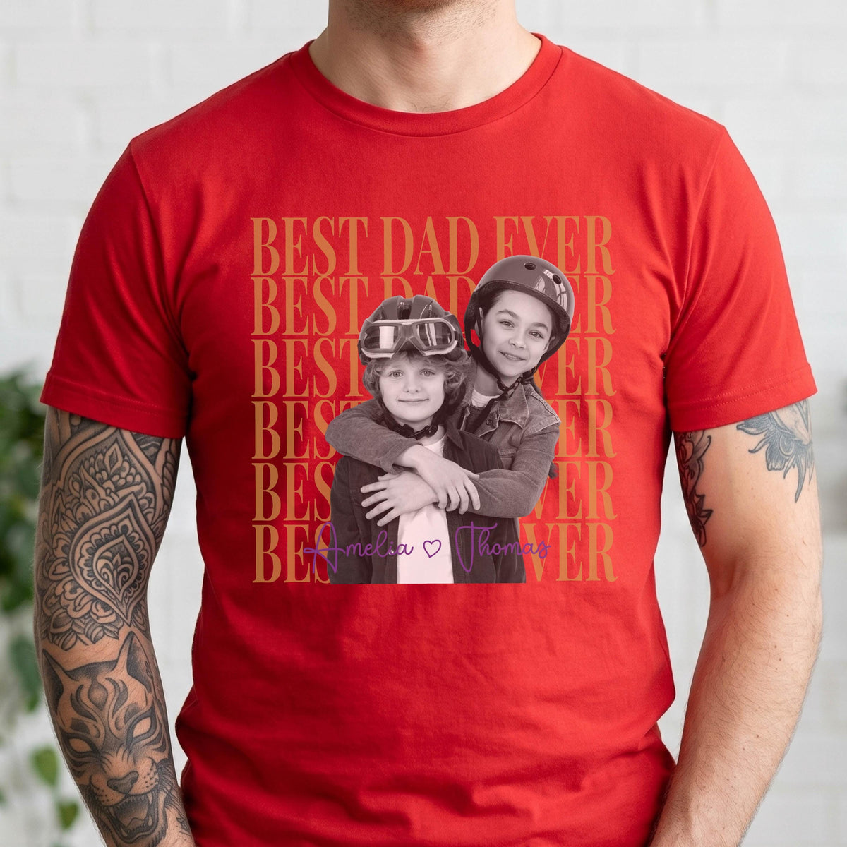 Custom Photo Best Dad Ever Shirt, Personalized Father Gift, Photo T-Shirt For Dad, Father's Day Gift From Kids