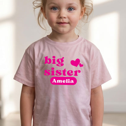 Personalized Big Brother Shirt, Custom Name Kids Tee, Little Sister Shirt, Sibling Gift, New Baby Announcement