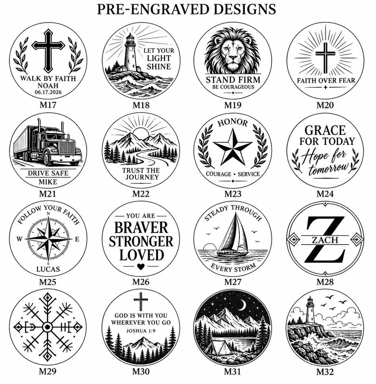 Personalized Engraved Compass: Religious Gift for First Communion, Confirmation, Baptism