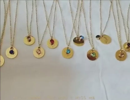 Personalized Engraved Handmade Christmas Gift Best Friends Birthday Custom Name Engraved Necklace for Women Initial Disc Gift for Mom Custom